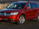 Standfoto eines roten Dodge Journey (MY 2009).